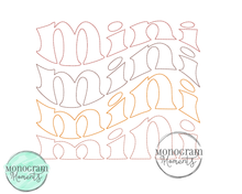 Load image into Gallery viewer, Mini Retro - BEAN OUTLINE EMBROIDERY