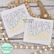 Load image into Gallery viewer, Mardi Gras King - BEAN OUTLINE EMBROIDERY