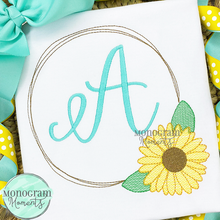 Load image into Gallery viewer, Sunflower Frame - SKETCH EMBROIDERY