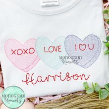 Load image into Gallery viewer, Heart Candy Trio - SKETCH EMBROIDERY