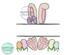 Load image into Gallery viewer, Girl's Bunny Name Plate - SKETCH EMBROIDERY