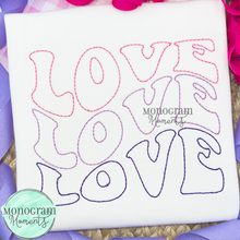 Load image into Gallery viewer, Love Retro - BEAN OUTLINE EMBROIDERY