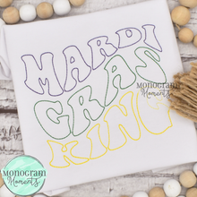 Load image into Gallery viewer, Mardi Gras King - BEAN OUTLINE EMBROIDERY
