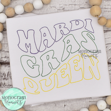 Load image into Gallery viewer, Mardi Gras Queen - BEAN OUTLINE EMBROIDERY