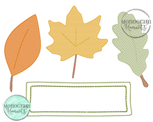 Load image into Gallery viewer, Leaves Trio - SKETCH EMBROIDERY