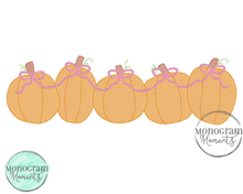 Load image into Gallery viewer, Girl's Pumpkin Row- SKETCH EMBROIDERY