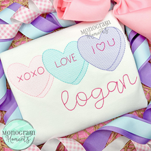 Load image into Gallery viewer, Heart Candy Trio - SKETCH EMBROIDERY