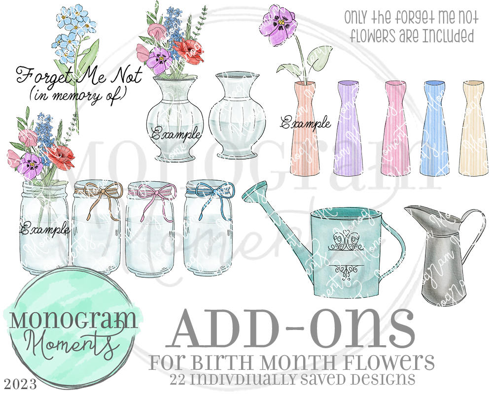 Add Ons for Birth Month Flowers