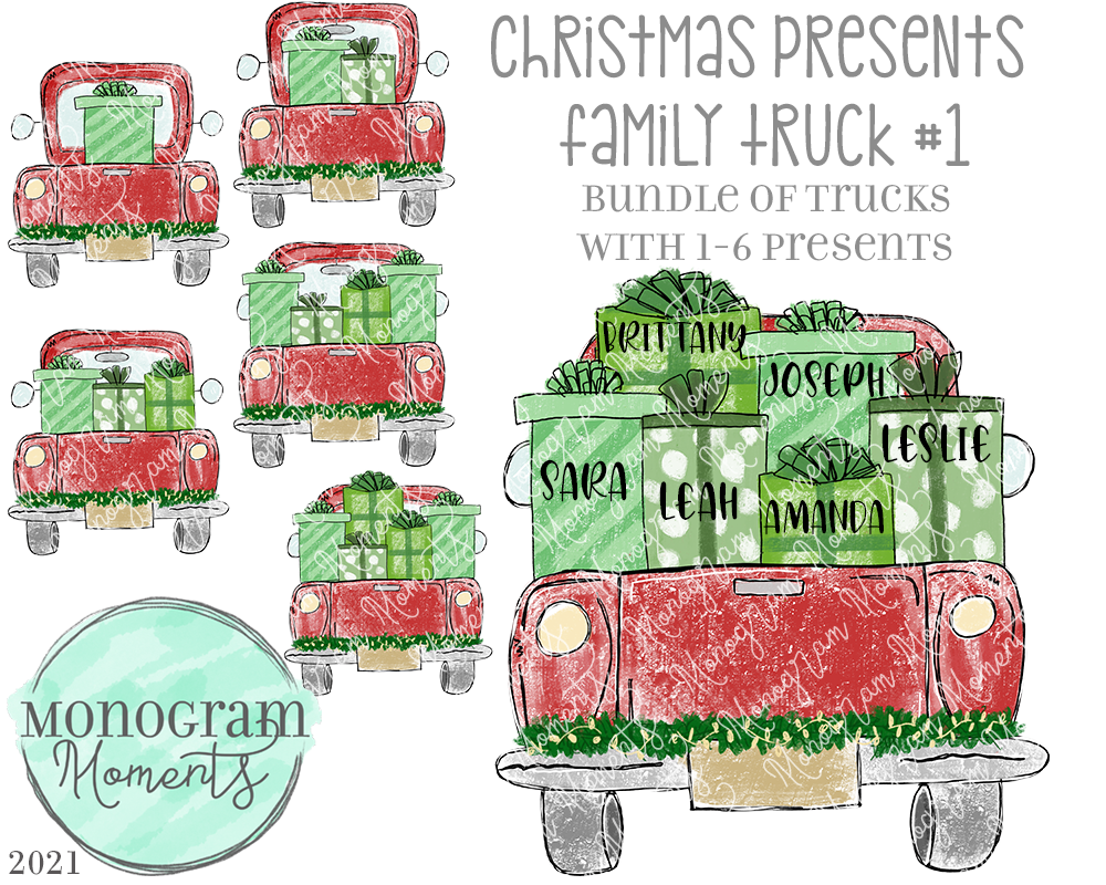 Christmas Presents Family Truck 1-6