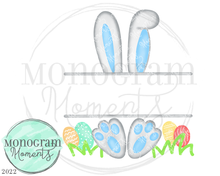 Load image into Gallery viewer, Blue Easter Bunny Name Plate