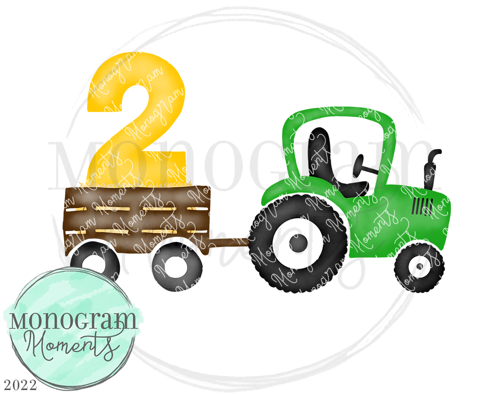 2nd Birthday Green Tractor II