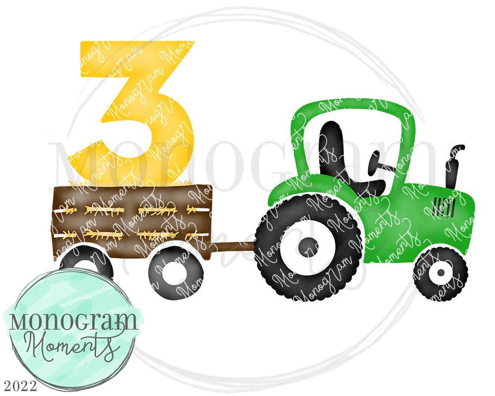 3rd Birthday Green Tractor II