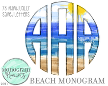 Load image into Gallery viewer, Beach Monogram