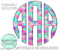 Load image into Gallery viewer, Mermaid Monogram