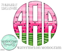 Load image into Gallery viewer, Watermelon Monogram