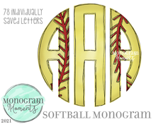 Load image into Gallery viewer, Softball Monogram