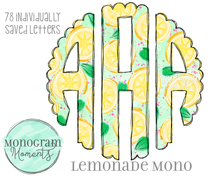 Load image into Gallery viewer, Lemonade Monogram