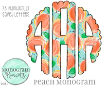 Load image into Gallery viewer, Peach Monogram