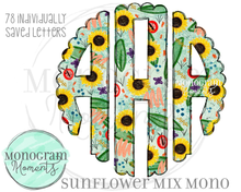 Load image into Gallery viewer, Sunflower Mix Monogram