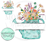 Load image into Gallery viewer, Watering Can Bouquet Name Plate