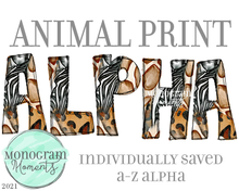 Load image into Gallery viewer, Animal Print Alpha
