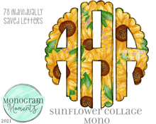 Load image into Gallery viewer, Sunflower Collage Mono