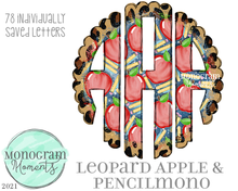 Load image into Gallery viewer, Leopard Apple & Pencil Mono