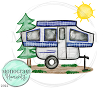 Load image into Gallery viewer, Blue Pop-Up Camper