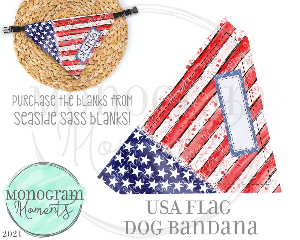 USA Flag Dog Bandana