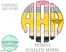 Load image into Gallery viewer, Pencil Scalloped Mono