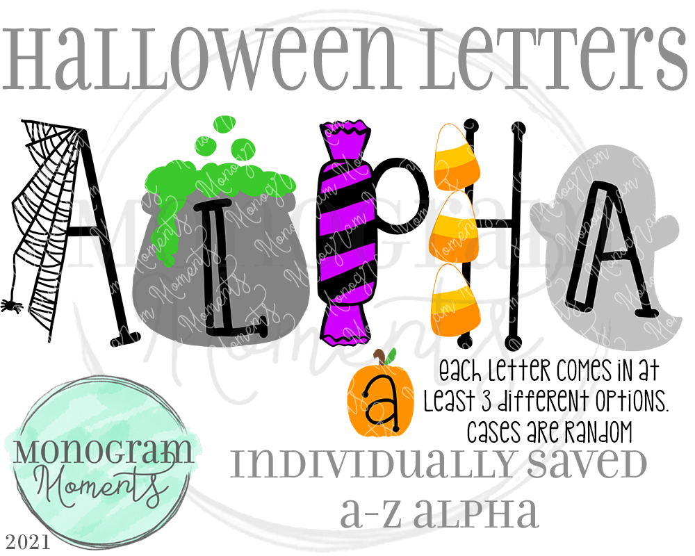 Halloween Letters Alpha