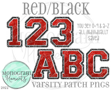 Load image into Gallery viewer, Red/Black Varsity Patch Alpha