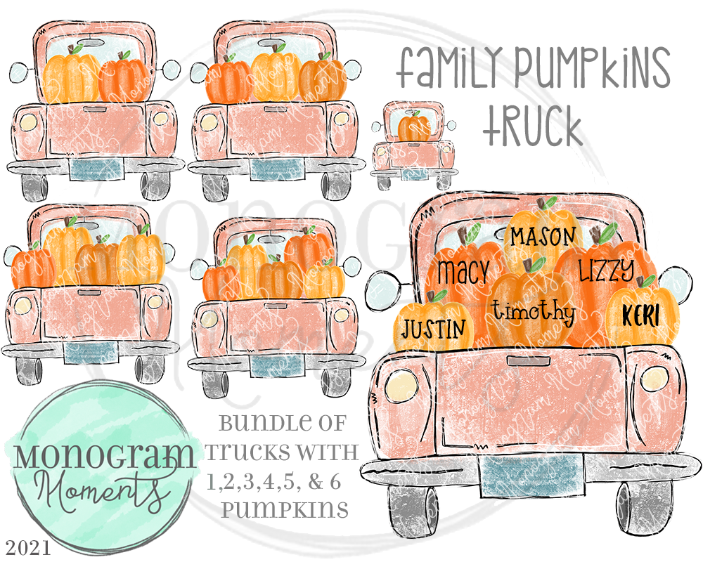 Family Pumpkins Truck Bundle 1-6