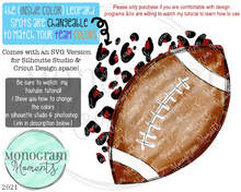 Load image into Gallery viewer, Football Half Changeable Leopard Print