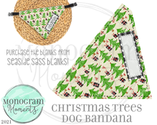 Load image into Gallery viewer, Christmas Trees Dog Bandana
