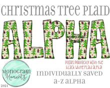 Load image into Gallery viewer, Christmas Trees Plaid Alpha