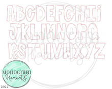 Load image into Gallery viewer, Scribble Bean Applique Font - BEAN APPLIQUE