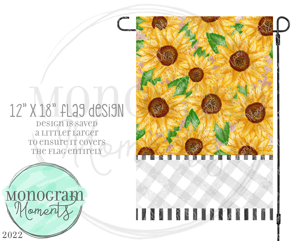 Sunflower 12x18 Flag Design