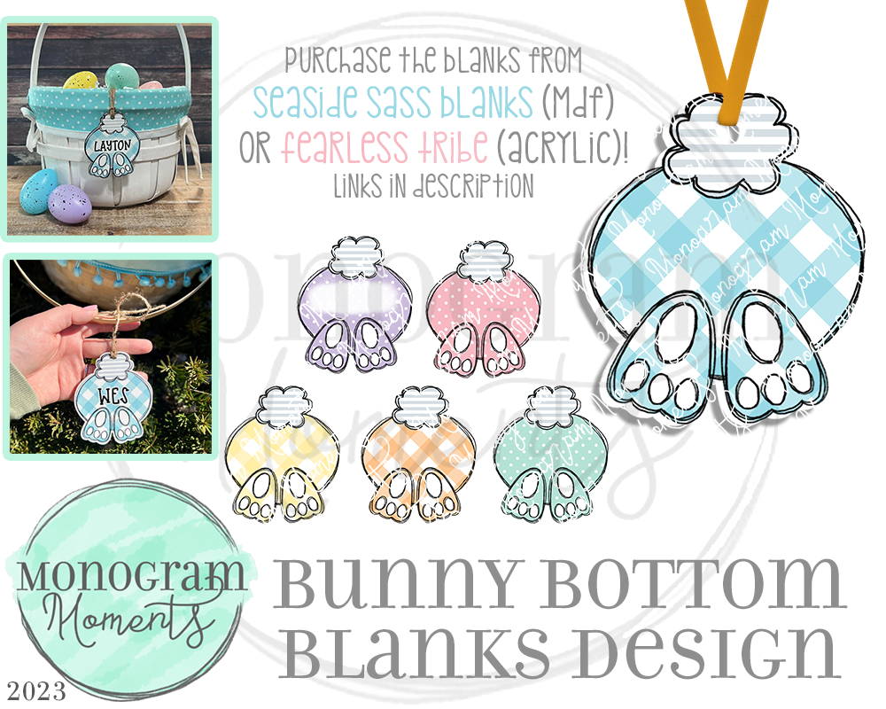 Bunny Bottoms Blanks Design