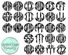 Load image into Gallery viewer, Animal Print Round Monogram