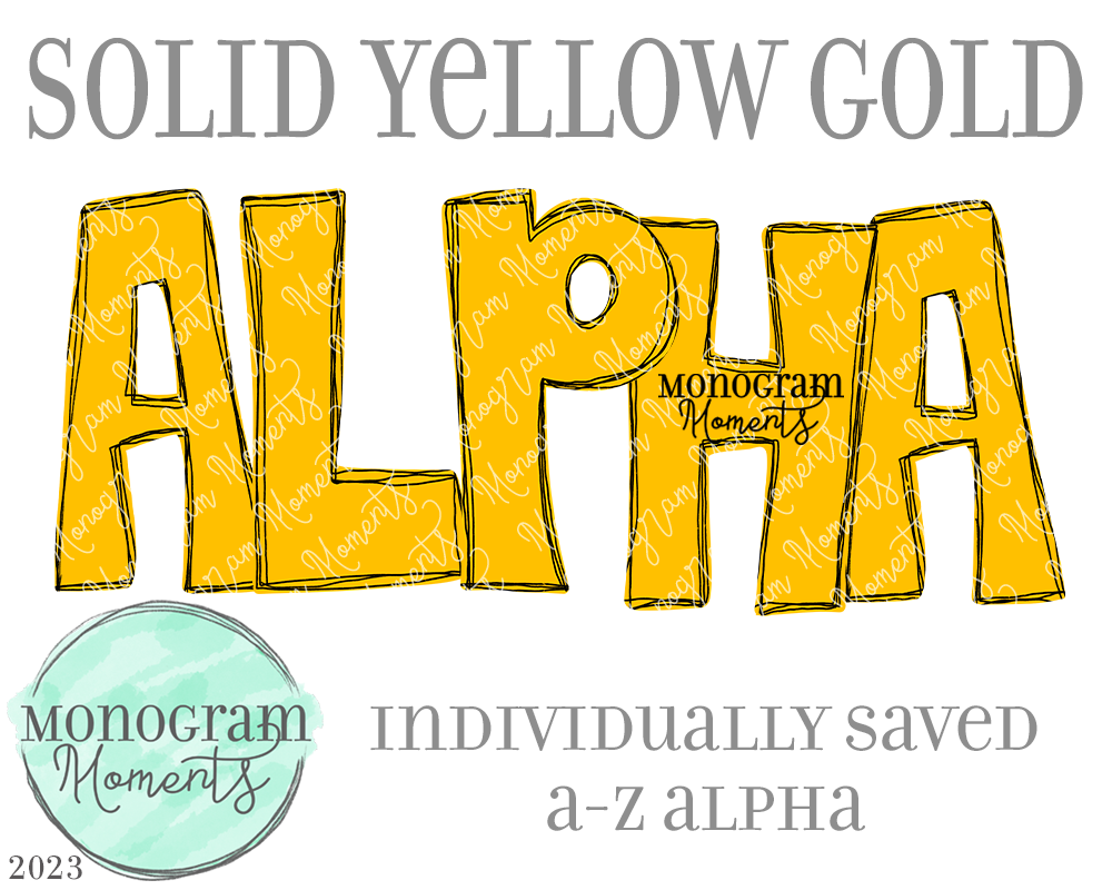 Solid Yellow Gold Alpha
