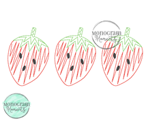 Load image into Gallery viewer, Zaggy Strawberries - SKETCH EMBROIDERY