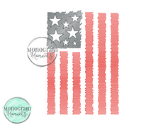 Load image into Gallery viewer, Vertical American Flag - SKETCH EMBROIDERY