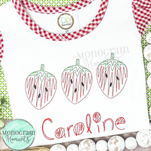 Load image into Gallery viewer, Zaggy Strawberries - SKETCH EMBROIDERY