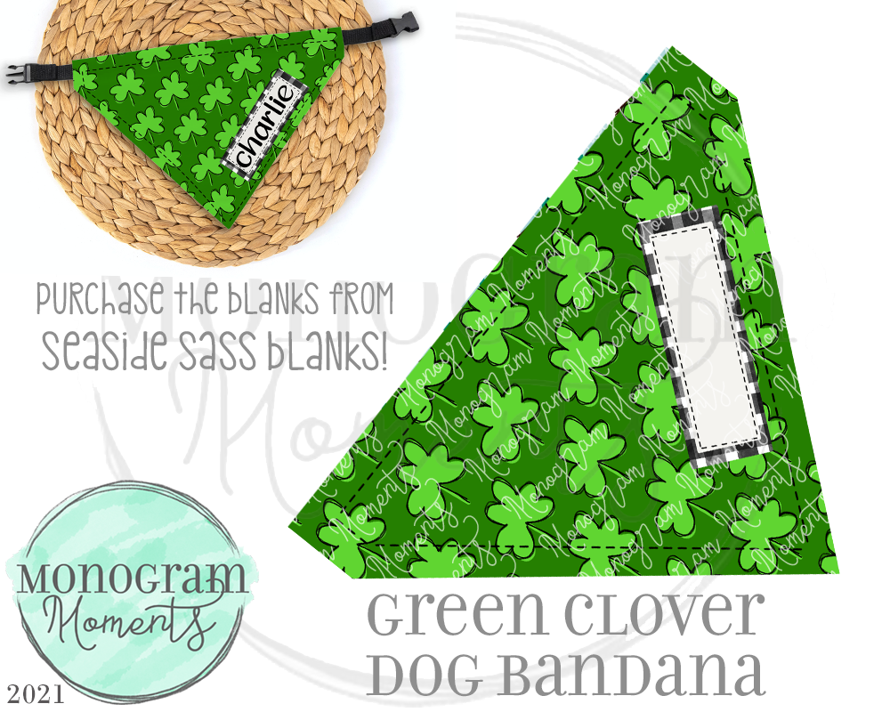 Green Clover Dog Bandana