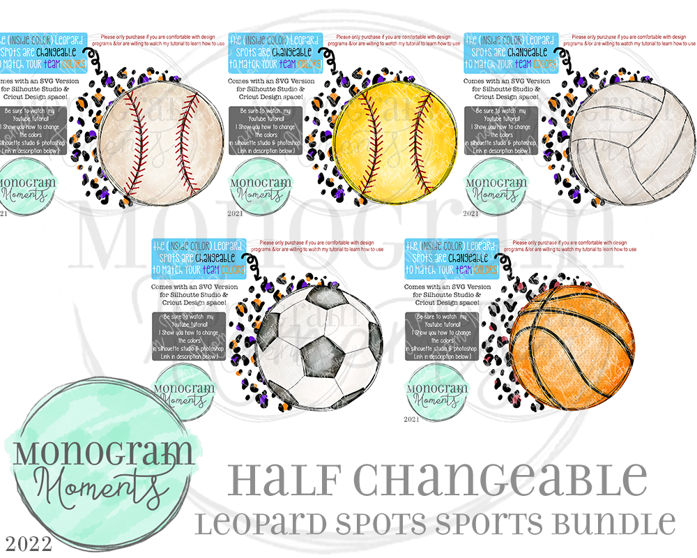 Half Changeable Leopard Sports Bundle - Does not include Football or Megaphone