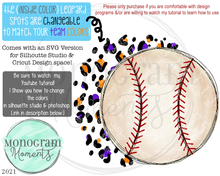 Load image into Gallery viewer, Baseball Half Changeable Leopard Print