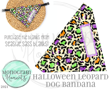 Load image into Gallery viewer, Halloween Leopard Dog Bandana