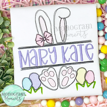 Load image into Gallery viewer, Girl's Bunny Name Plate - SKETCH EMBROIDERY