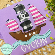 Load image into Gallery viewer, Pirate Ship - BEAN APPLIQUE
